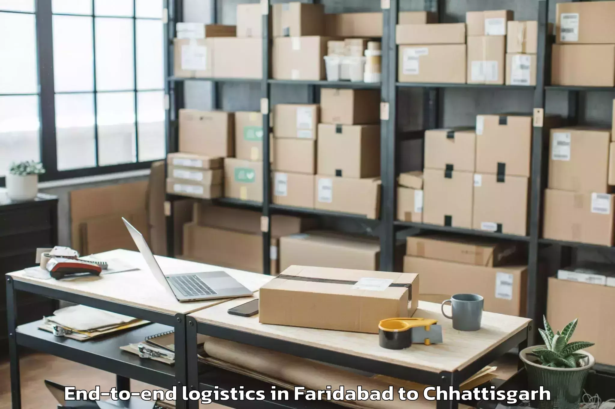 Reliable Faridabad to Ambikapur End To End Logistics